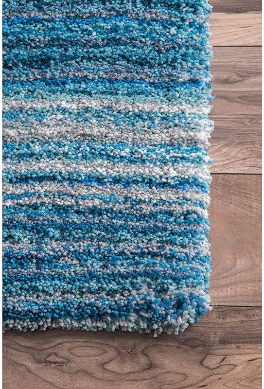 CARPET TRUCSON Fur Rectangular Rugs and Carpet for BedroomLiving Room Sky Blue Multi4X6 Feet - Image 4