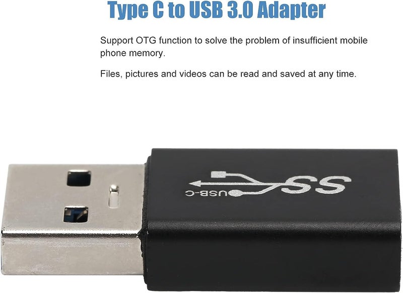Tobo محول USB C أنثوي إلى USB ذكر، محول USB C عالي السرعة إلى USB 3.0 موثوق وخفيف الوزن وسهل الحمل لأجهزة الكمبيوتر اللوحية للعائلة للمنزل (TD-1071TC) - Image 2