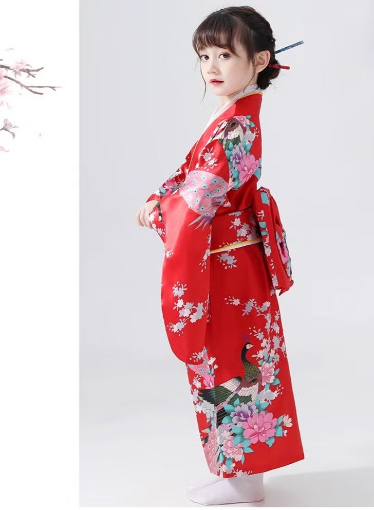 رداء كيمونو ياباني تقليدي للأطفال البنات - Image 4