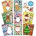 DUJAA 24 Sheets Christmas Stickers Stocking Stuffers for Kids Make Your Own Sticker Make a Face Stickers Xmas Gift Sticker Christmas Party Games - Image 2