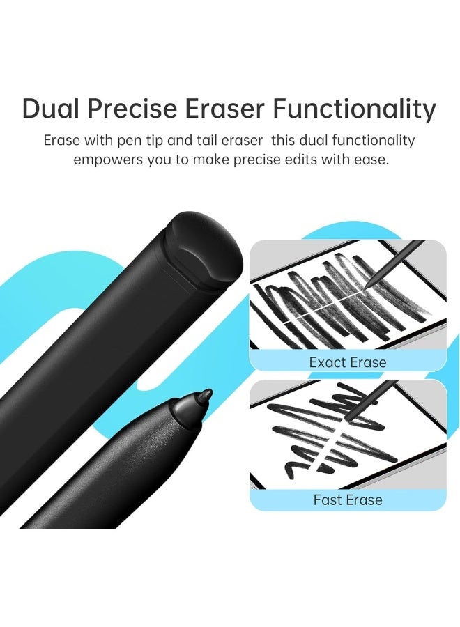 Stylus Pen For Remarkable 2 Sam-sung - 4096 Pressure Level Sensitivity Palm Rejection Natural Tilt Tail Eraser And Magnetic No Charging 5 Spare Nibs & Clip - Image 5