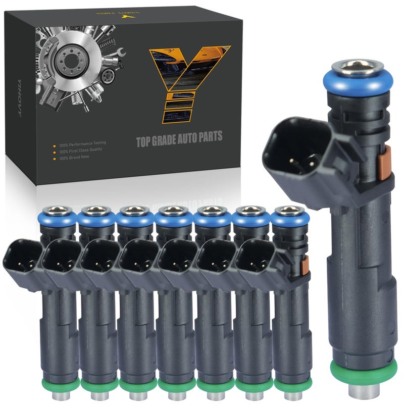 YIHOVY Fuel Injectors FJ817 fit for Ford 20052007 F150 20052006 Expedition F250 F350 V8 54L fit for Lincoln 20052006 Navigator 20062007 Mark LT V8 54L 5C3Z9F593DA 5C3Z9F593DC 67418 8 - Image 2