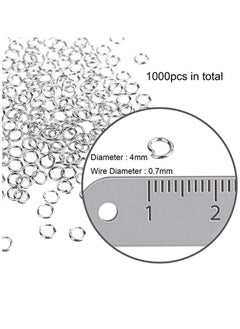 KASTWAVE Jump Ring Connector Circle 1000 Pcs 4mm Open Jump Rings Metal for Choker Necklaces Bracelet Jewelry Diy Making, Crafts Work Silver Iron White Gold Plated, Common Size, Lead and Nickel Free  - Image 4