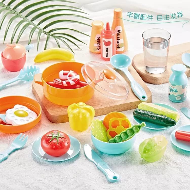 Cable World® Kitchen Playset for Kids, Kitchen Set for Toddler with Gas Sound & Light, Cooking Stove with Steam,Toy Kitchen Accessories with Running Water,Kitchen Toys for Kids Girls Boys (42 Pcs) - Image 5