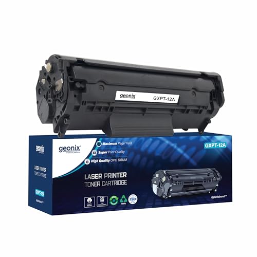 GEONIX 12A Laser Printer Cartridge Compatible with 1020, M1005, 1018, 1010, 1012, 1015, 1022, 1022N, 1022NW, 3015, 3020, 3030, 3050, 3050Z, 3052, 3055 / 12A Cartridge/Black - Image 1