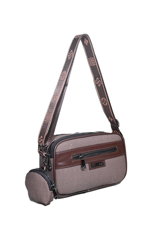Donicy Jute Women Bag with Coin Pouch, Trendy Side Sling, Spacious Handbag, Detachable and Adjustable Sling, Front Pocket - Image 1