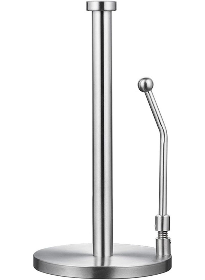 U-HOOME Kitchen Paper Towel Holder Countertop, Stainless Steel Standing Paper Towel Organizer Roll Dispenser for Kitchen Home Dining Table - Image 1