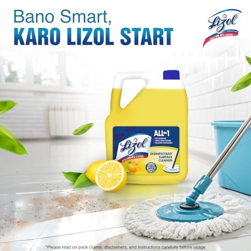 Lizol Disinfectant Surface Cleaner, Citrus - 5 L - Image 2