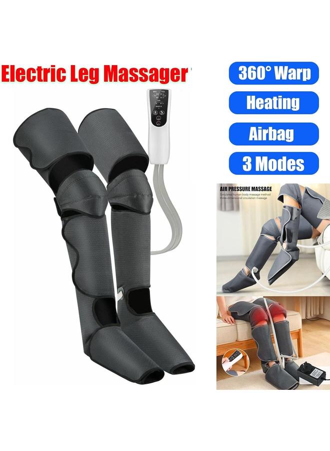 جهاز تدليك الساقين بالضغط الهوائي، جهاز تدليك القدمين لتحسين الدورة الدموية وتخفيف الألم، 3 مستويات شدة، 3 وظائف اهتزاز، 6 أوضاع و 6 أوضاع لتدليك الساقين، 3 في 1 توصيل سلكي. - Image 5