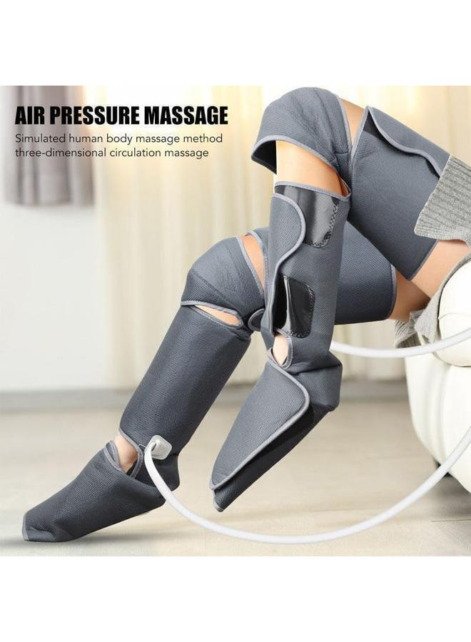 جهاز تدليك الساقين بالضغط الهوائي، جهاز تدليك القدمين لتحسين الدورة الدموية وتخفيف الألم، 3 مستويات شدة، 3 وظائف اهتزاز، 6 أوضاع و 6 أوضاع لتدليك الساقين، 3 في 1 توصيل سلكي. - Image 4