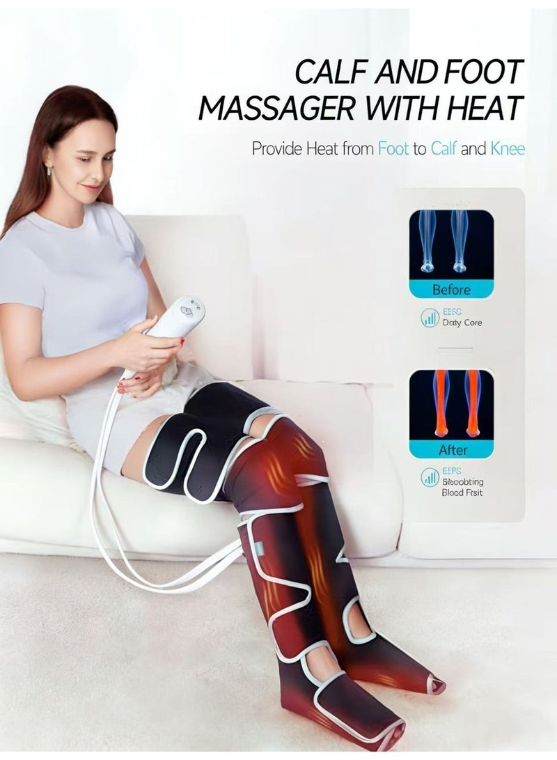 2 in 1 Leg Massager with Air Compression, Leg Massager for Blood Circulation and Pain Relief,The Leg massage device have 3 Intensity Levels, 3 Vibration Functions, 6 Modes and 6 Modes Leg Massage and The Leg massaging machine have 3 in 1 Corded Connection.(The perfect gift for the whole family) - Image 4