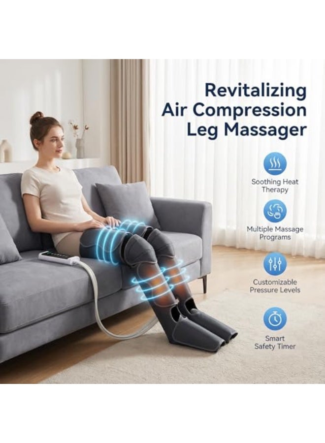 2 in 1 Leg Massager with Air Compression, Leg Massager for Blood Circulation and Pain Relief,The Leg massage device have 3 Intensity Levels, 3 Vibration Functions, 6 Modes and 6 Modes Leg Massage and The Leg massaging machine have 3 in 1 Corded Connection.(The perfect gift for the whole family) - Image 3