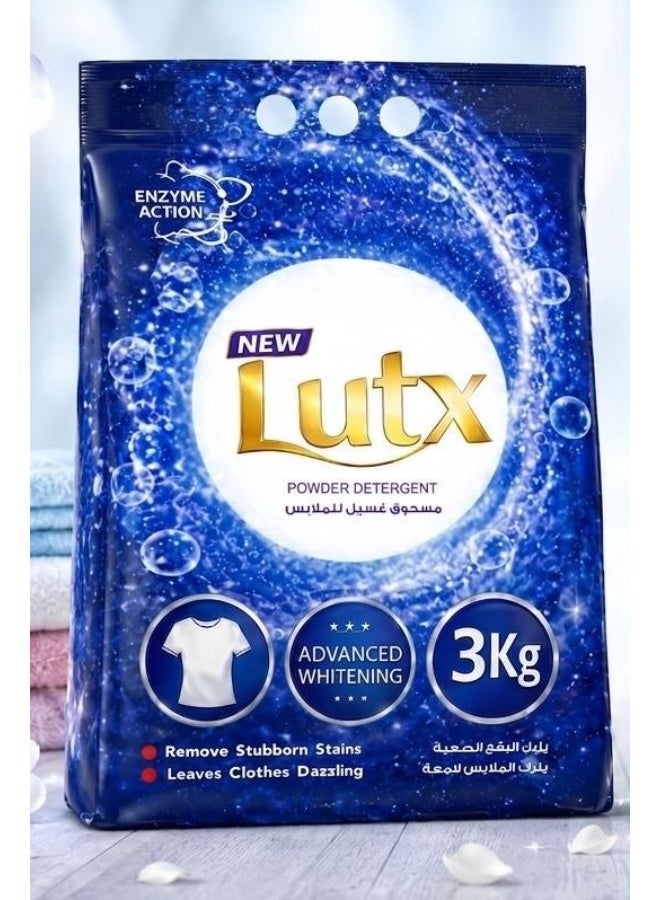 لوتكس مسحوق غسيل للملابس لوتكس (Lutx)، بياض متقدم بقوة الإنزيمات، 3 كيلو - Image 3