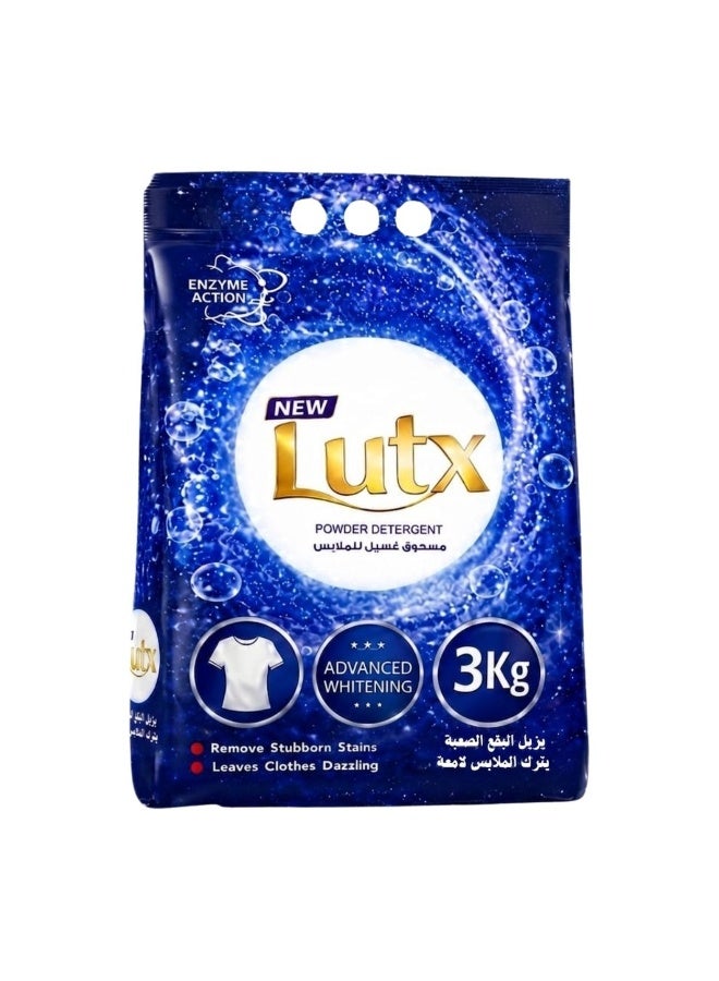 لوتكس مسحوق غسيل للملابس لوتكس (Lutx)، بياض متقدم بقوة الإنزيمات، 3 كيلو - Image 1