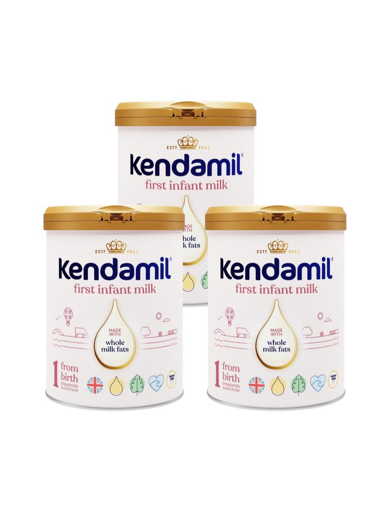 Kendamil Classic Stage 1 First Infant Milk (0–6 Months), 800g (Pack of 3) - Image 1