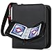 GEAoffice Small 1 Pocket Trading Card Binder 80 Pockets Mini Card Album Book with 40 Removable Sleeves 80 Top Loading Pockets Binder for TCG MTG Black - Image 3