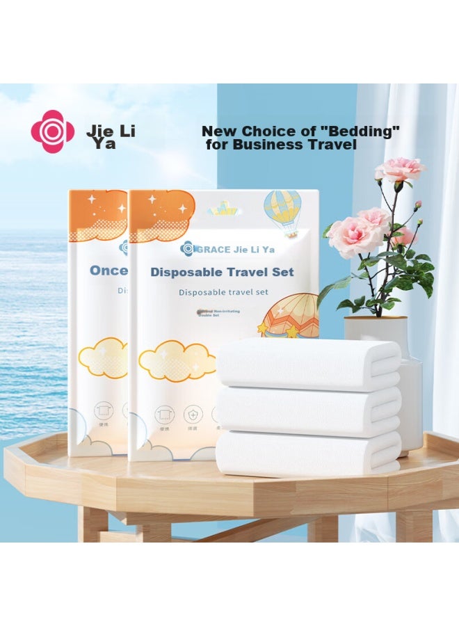 Grace Travel Disposable Bed Sheet, Duvet Cover, Pillowcase, Thickened Four-piece Set, Hotel Bedding, Single-person Three-piece Set - Image 2