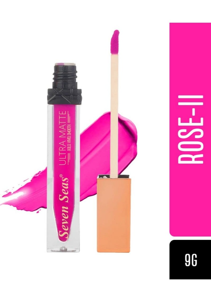 Seven Seas Seven Seas Ultra Smooth Matte Liquid Lipstick Smooth Lip Color Weightless Finish Long Lasting Matte Liquid Lipstick for Women Rose 2  - Image 2