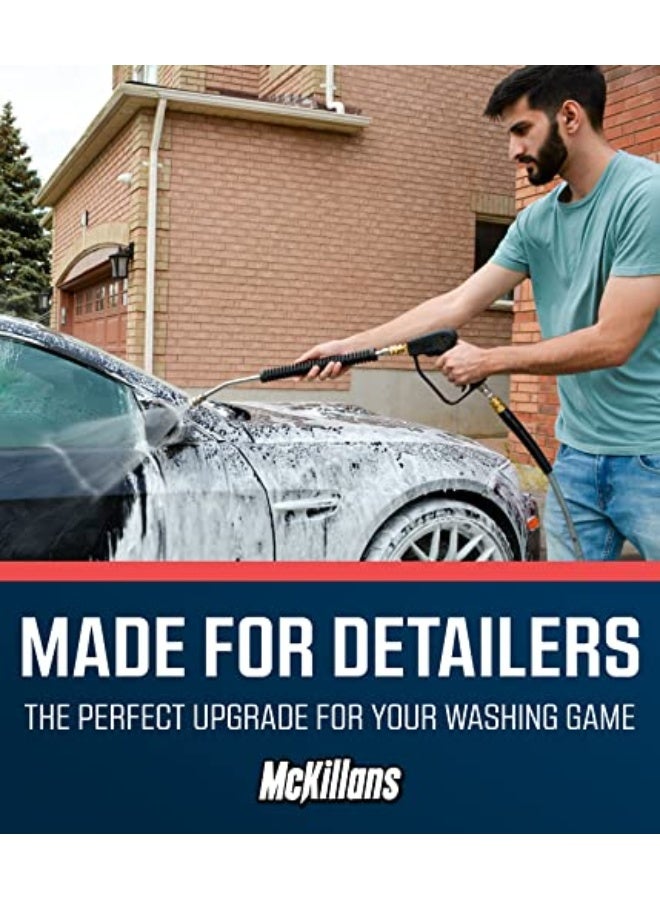 أذر مانيوفاكتشرر مكيلانز عصا تمديد غسالة تستخدم ضغط المياه مزودة بمقبس توصيل سريع 1/4 بوصة، تتوافق مع مدافع رغوة الثلج - Image 4