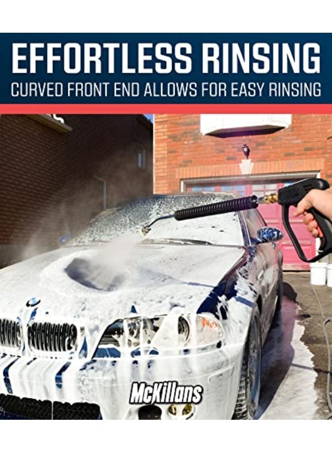 أذر مانيوفاكتشرر مكيلانز عصا تمديد غسالة تستخدم ضغط المياه مزودة بمقبس توصيل سريع 1/4 بوصة، تتوافق مع مدافع رغوة الثلج - Image 2