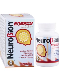 Neurobion 60 كبسولة من الأحماض الأمينية للطاقة وفيتامين ب1 و ب2 و ب6 و ب12 لزيادة يقظة الدماغ وقدرته على التحمل  - Image 2