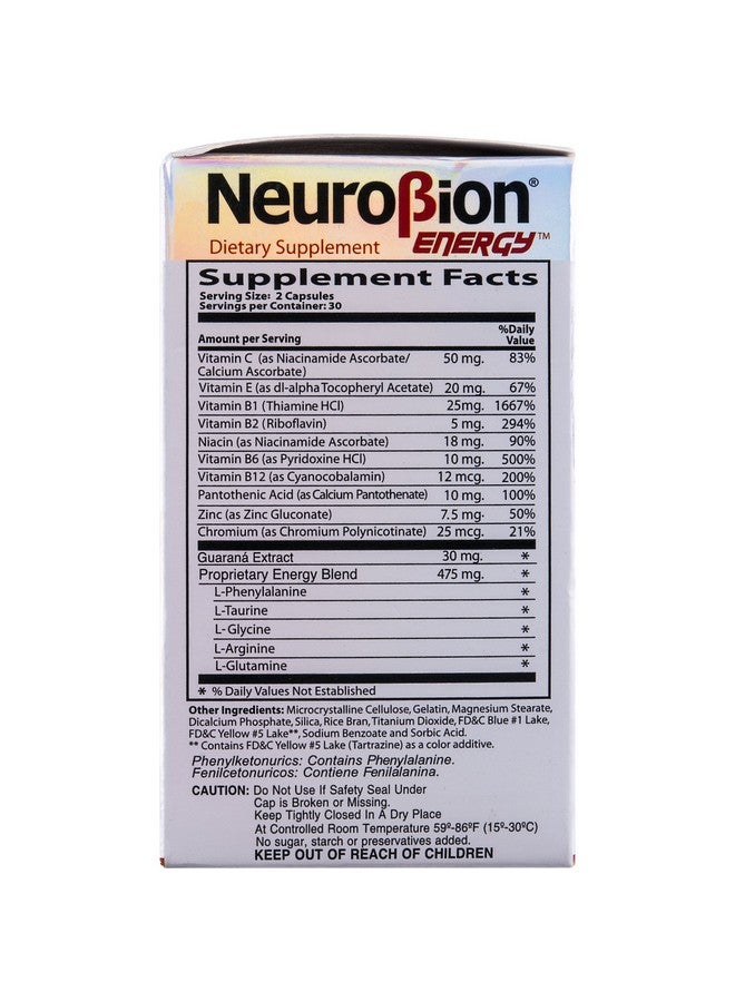 Neurobion 60 Caps Energy Amino Acids Vitamin B1 B2 B6 B12 Increases Brain Alertness & Stamina - Image 4