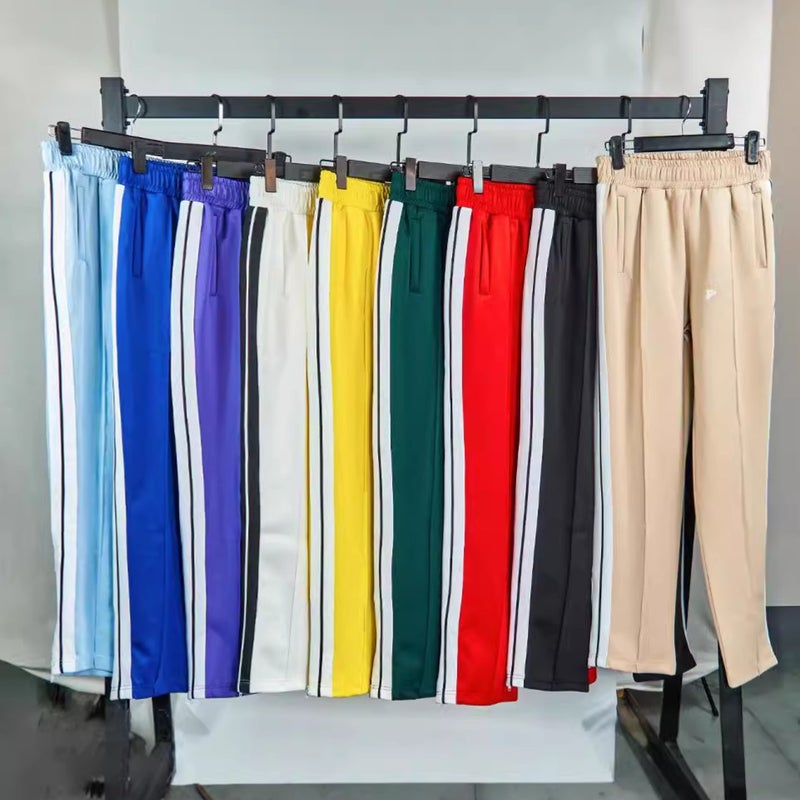 24Ss Trendy Brand High Street Angel Black And White Stripesd Letters Casual Loose Pants For Men And Women With Elastic Waist Pants - Image 2
