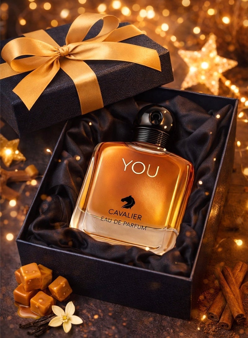 كافاليير بيرفيوم عطر سيجنتشر للرجال، ذا كافالير يو، أو دو بارفان، 100 مل | عطر يدوم طويلًا للرجال بنفحات الفانيليا والعنبر والقرفة - Image 3