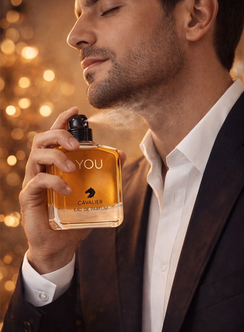 كافاليير بيرفيوم عطر سيجنتشر للرجال، ذا كافالير يو، أو دو بارفان، 100 مل | عطر يدوم طويلًا للرجال بنفحات الفانيليا والعنبر والقرفة - Image 4