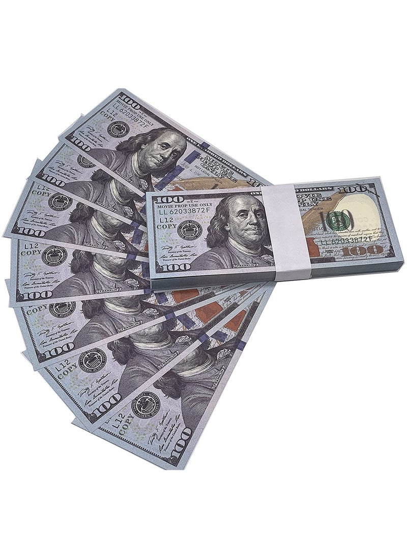 MissTiara - 600 Pieces Prop Money Full Print 2 Sided Motion Picture Money Face Money Dollar Bills Realistic Money Stacks,Copy Money Play Money That Looks Real for Movie, TV, Videos - Image 1