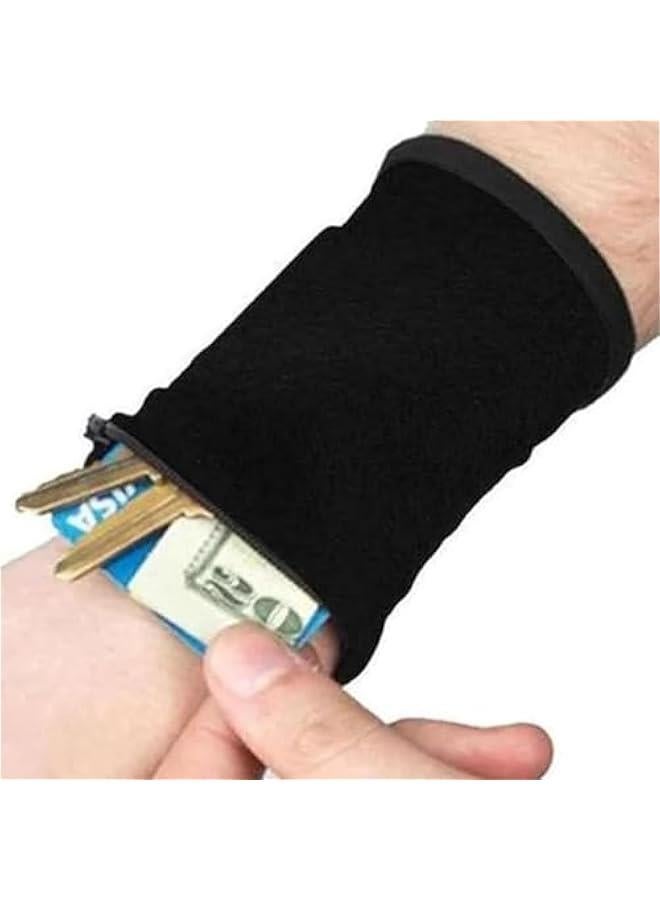 Sportswear Wrist Pouch, Sweat-Proof Wrist Key Pocket, Uni Zipper Wrist Pouch | Breathable Running Wallet Wristband for Walking, Climbing, Cycling, Running, Hiking  - Image 1