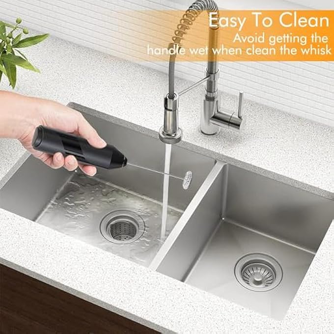 hayapoint Rechargeable Milk Frother  Handheld Electric Coffee Foam Maker Mini Drink Mixer  Whisk For Lattes Cappuccino Matcha Hot Chocolate  Cream Blending - Image 5