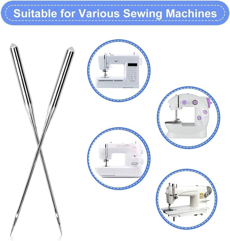 KASTWAVE 10Pcs Overlock Sewing Machine Needles for Singer Brother Janome serger Sewing Machine (DC 90/14) - Image 3
