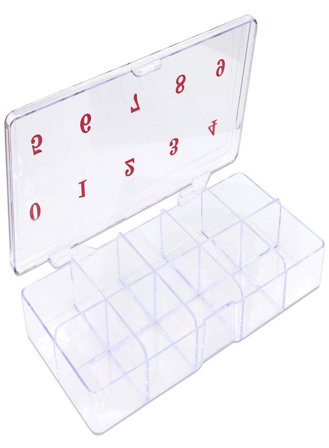 La Shield 1p Empty Storage Box Case Container Compartment for Nail Art Tips - Clear, Modern, Rectangular, 6.9x3.4x1 Inch - Image 1