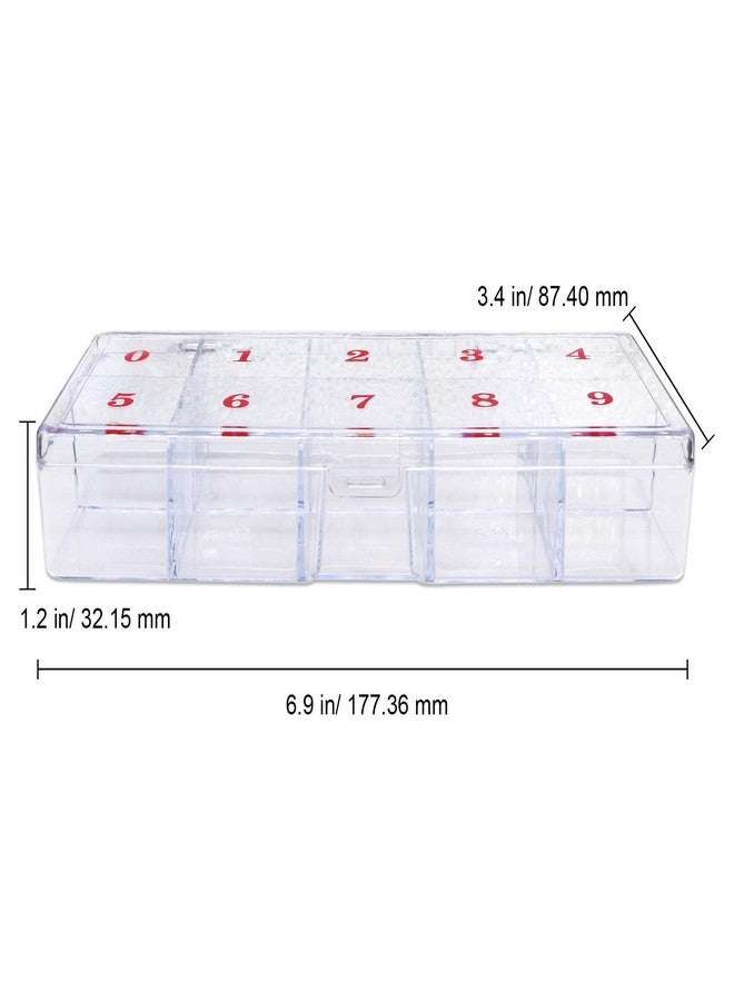 La Shield 1p Empty Storage Box Case Container Compartment for Nail Art Tips - Clear, Modern, Rectangular, 6.9x3.4x1 Inch - Image 2