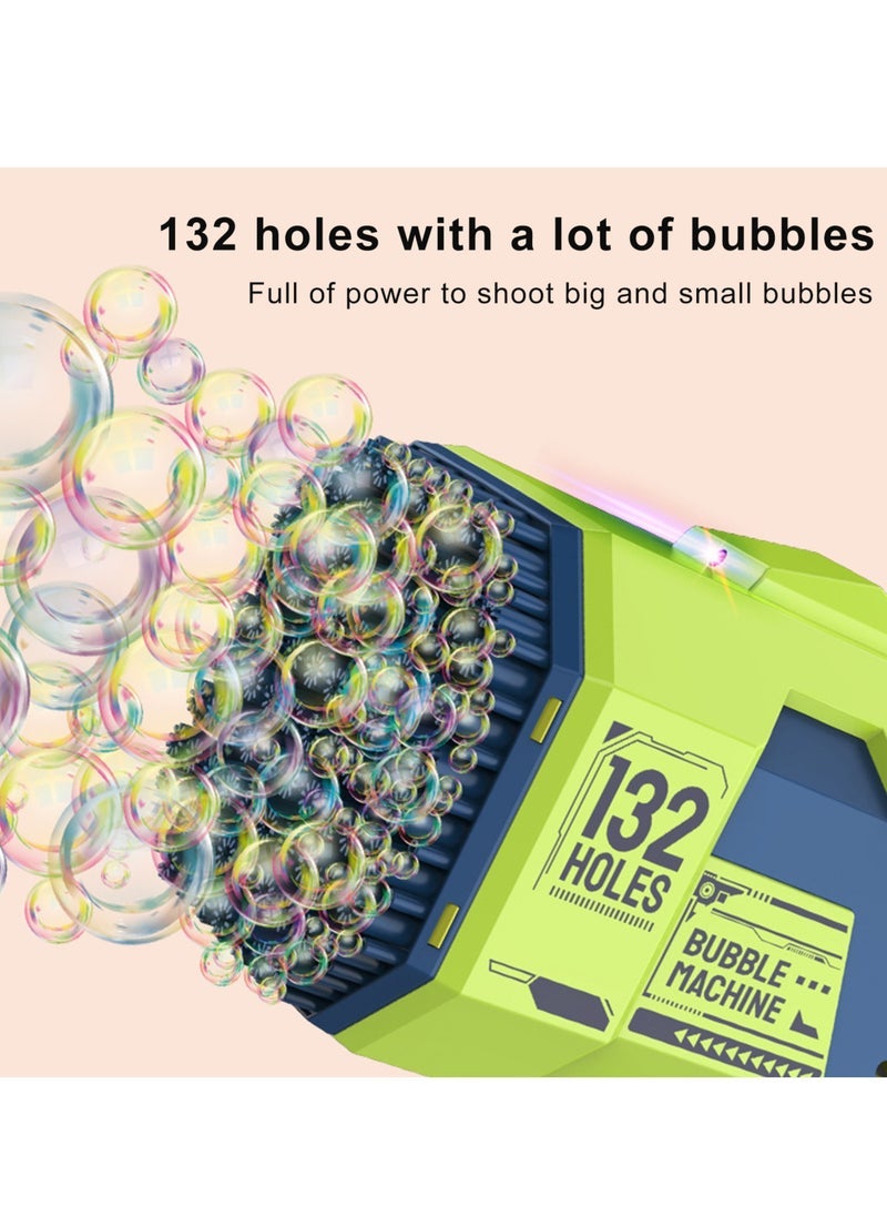 132 Holes Bubble Gun Machine Toy for Kids – Giant Bubble Blower with Rocket Launcher Design – Automatic Bubble Maker Producing Thousands of Big Bubbles Instantly – Safe, Fun, and Easy to Use Outdoor & Indoor Toy for Parties and Playtime  - Image 3