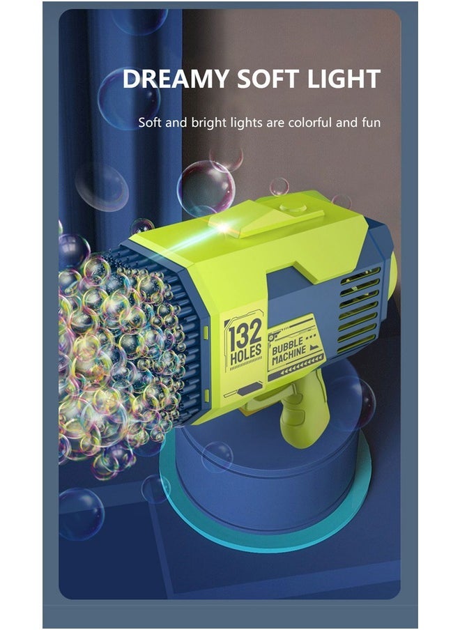 132 Holes Bubble Gun Machine Toy for Kids – Giant Bubble Blower with Rocket Launcher Design – Automatic Bubble Maker Producing Thousands of Big Bubbles Instantly – Safe, Fun, and Easy to Use Outdoor & Indoor Toy for Parties and Playtime  - Image 5