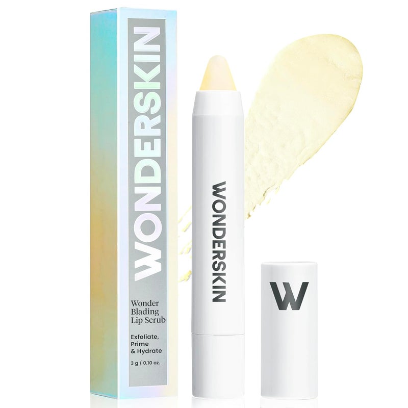 Wonderskin Wonderskin 3in1 Lip Scrub Exfoliator  Moisturizer Lip Exfoliator Scrub Hydrating Balm for Soft Nourished FlakeFree Lips with OneStep Prep 010oz