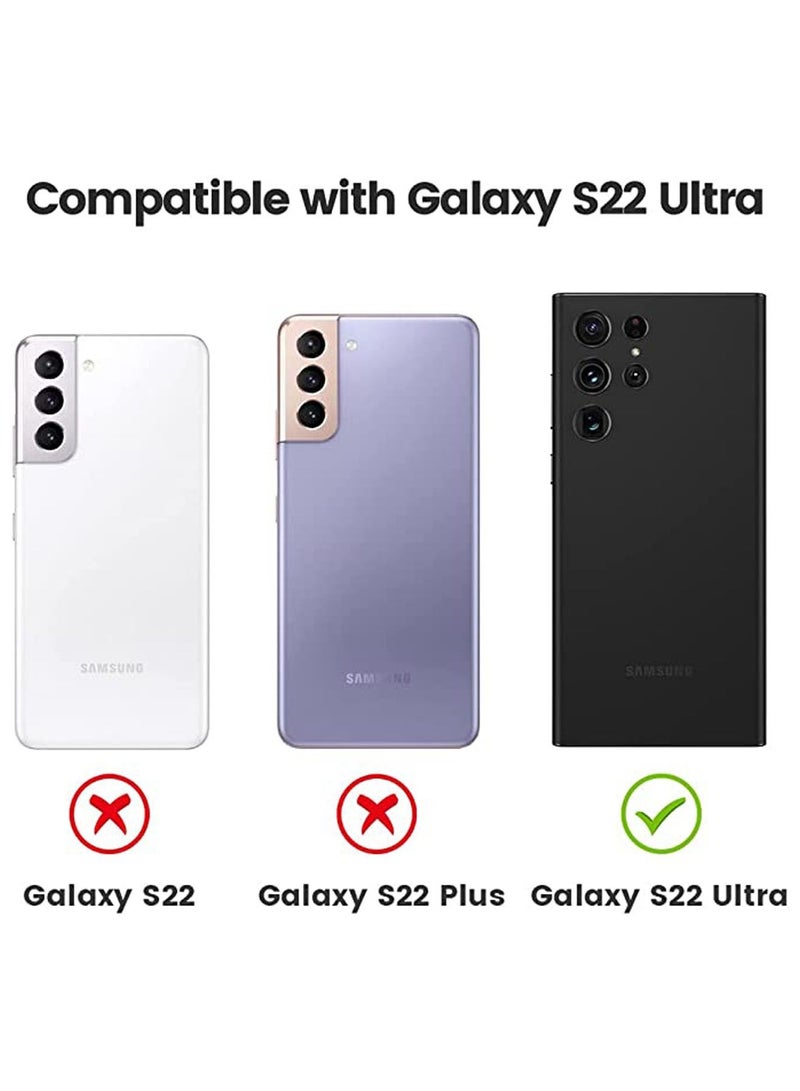 Camera Lens Protector for Samsung Galaxy S22 Ultra Scratch Proof Drop Proof Alloy Phone Camera Cover Protection for 6.8 Inch Accessories Wine Purple - Image 2