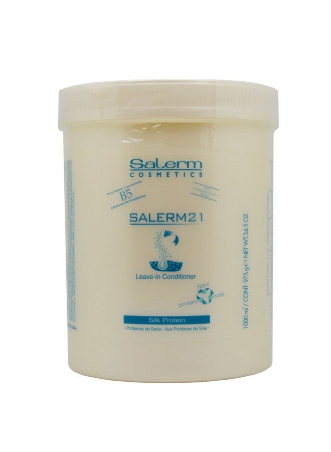 ساليرم بلسم Salerm Cosmetics 21 LEAVE-IN، مع ليبسومات بروفيتامين B5 وبروتين الحرير (34.5 أونصة - عبوة كبيرة)