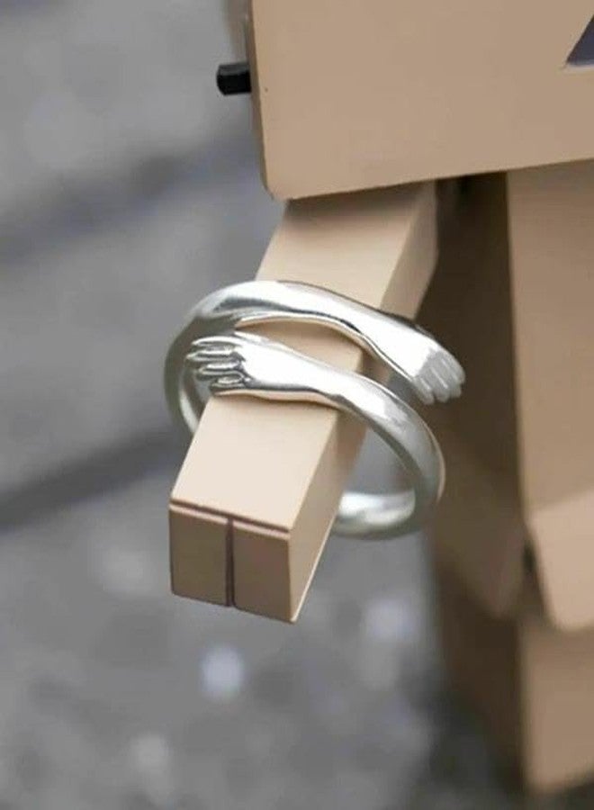 BEAUTIVIA Couple Bracelet Heart Magnetic Bracelet With Hug Ring for Couple Friends Men Women Unisex - Image 5