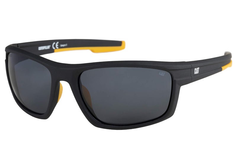 Caterpillar Men's Motor Polarized Sunglasses Rectangular, Rubberized Matte Black, 62 mm - Image 4