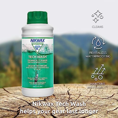 Nikwax Tech Wash 34 fl. oz Tech Wash Technical Cleaner for Jackets and Outerwear, Restores Waterproofing in Rain, Ski, and Snow Gear, Safe for Gore-Tex and DWR - Image 4