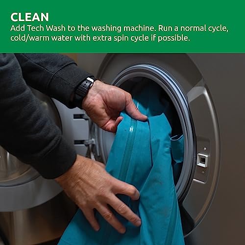 Nikwax Tech Wash 34 fl. oz Tech Wash Technical Cleaner for Jackets and Outerwear, Restores Waterproofing in Rain, Ski, and Snow Gear, Safe for Gore-Tex and DWR - Image 5