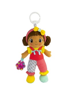 Lamaze My Friend Jasmine: Car Seat and Stroller Hanging Toy, Soft Baby Doll with Crinkle Features and Rattle Flower, Perfect for Sensory and Motor Skill Development, Suitable for Ages 0 Months and Up  - Image 1
