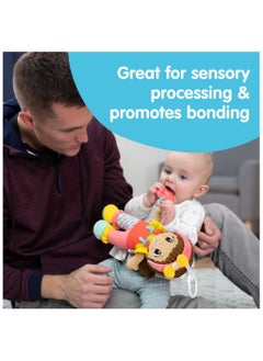 Lamaze My Friend Jasmine: Car Seat and Stroller Hanging Toy, Soft Baby Doll with Crinkle Features and Rattle Flower, Perfect for Sensory and Motor Skill Development, Suitable for Ages 0 Months and Up  - Image 3