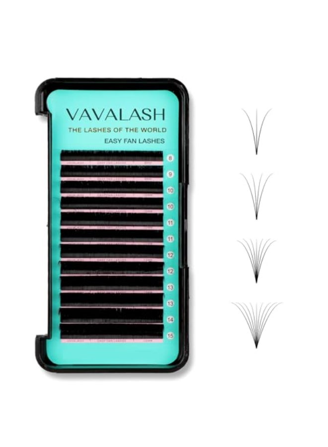 VAVALASH Eyelash Extension Supplies DD Curl 003 Rapid Volume Lash Extensions Easy Fan 3D 4D 5D 6D 7D 10D Automatic Blooming Flower Lashes Self Fanning Lashes Russian Volume Individual Lashes DD00312mm - Image 1