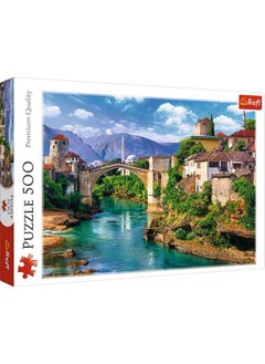 Trefl Red 500 Piece Puzzle Old Bridge In Mostar, Bosnia And Herzegovina  - Image 1