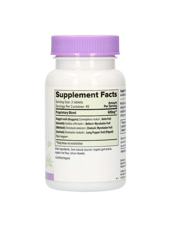 Banyan Botanicals - Triphala Guggulu Organic Triphala Supplement With Guggulu & Pippali Metabolism Supplement To Support Healthy Digestion & Detox* 90 Tablets Nongmo Sustainably Sourced Vegan - Image 1