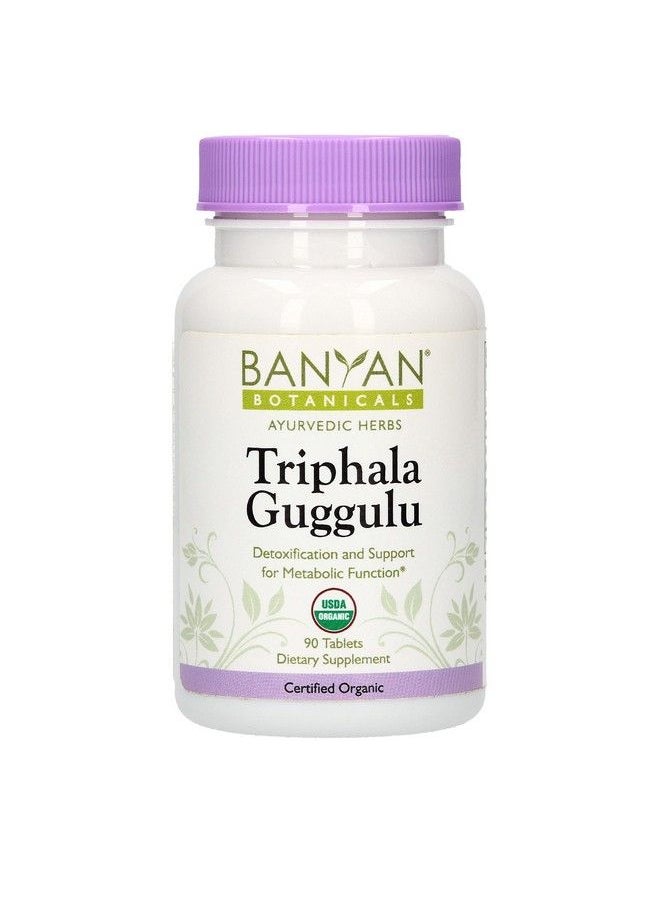 Banyan Botanicals - Triphala Guggulu Organic Triphala Supplement With Guggulu & Pippali Metabolism Supplement To Support Healthy Digestion & Detox* 90 Tablets Nongmo Sustainably Sourced Vegan - Image 1